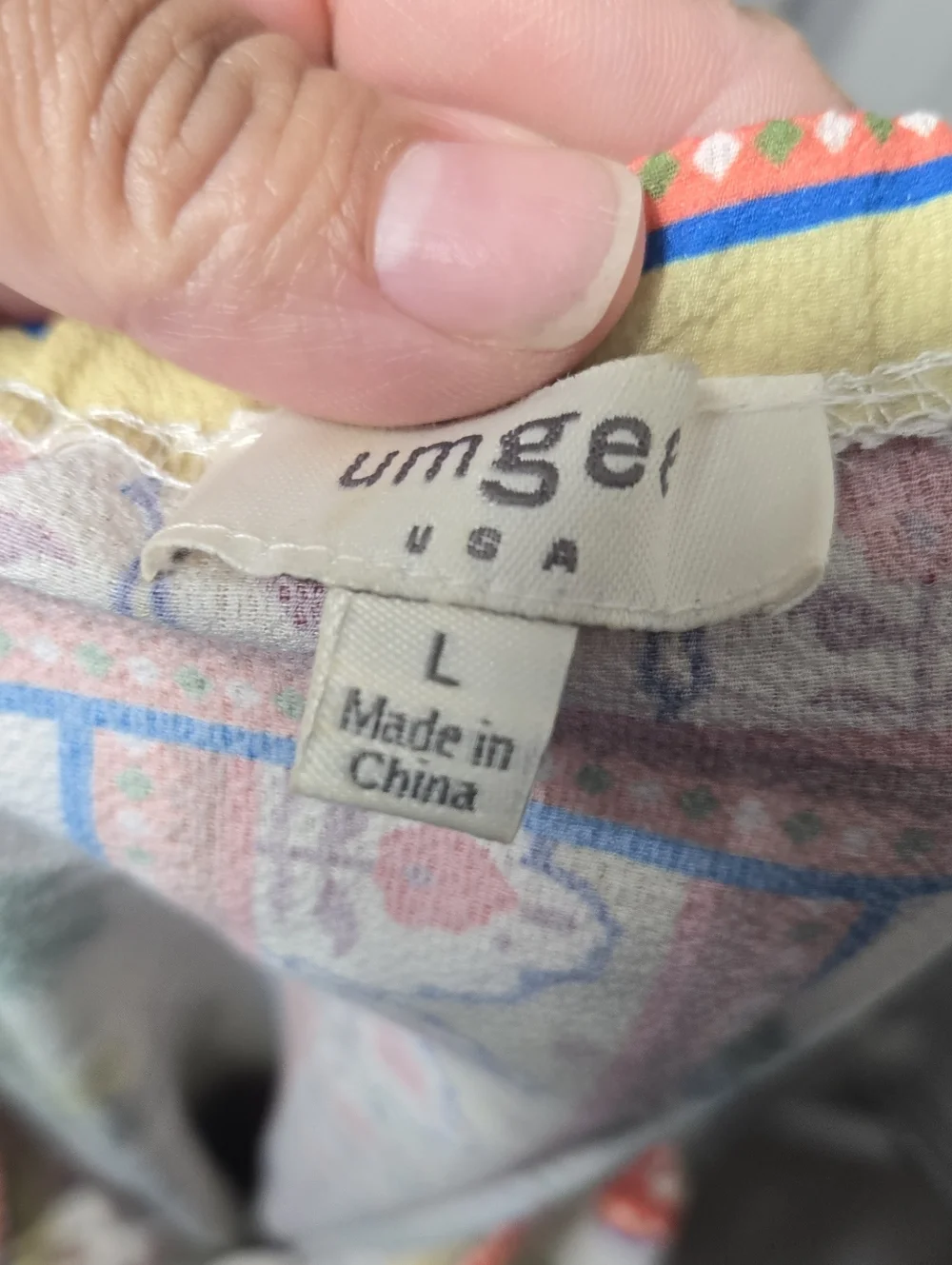 Umgee Floral Bell Sleeve Off Shoulder Blouse Sz Large - Picture 4 of 8